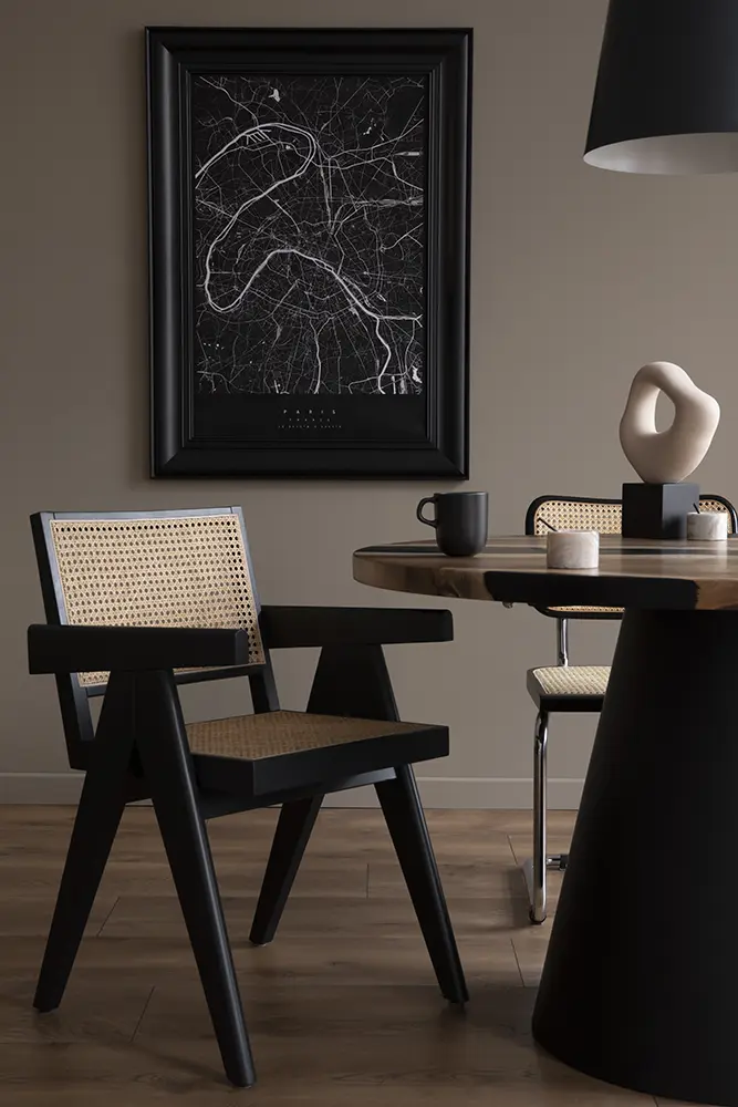 Elegant dining room chair and table